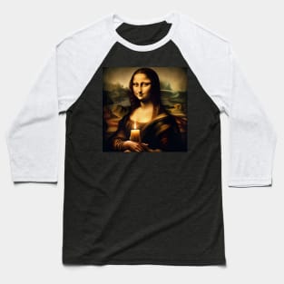 Mona Lisa Candlemas Glow Baseball T-Shirt